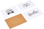 Amazon Basics Thank You Cards and Envelopes, 48 Count, Black and White#NationalSayItNowDay