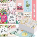 Dessie Motivational Cards - 63 Unique Inspirational Cards. Business Card Sized Encouragement Cards for Employees, Thinking of You Gifts, Appreciation Cards, Kindness Cards, Lunch Box Notes#NationalSayItNowDay
