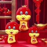 Sinmoe 3Pcs Chinese New Year Snake Stuffed Animals 3 Size Plush Lunar Year Mascot Doll Snake Zodiac 2025 Year of The Snake Ornament Chinese New Year Gifts for Home Spring Festival Decoration#ChineseNewYear