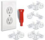 24 Pack Outlet Covers & Removal Tool Baby Proofing, Provide Shock Prevention and Easy Installation, Safe and Secure Plastic Plug Covers for Power Sockets (24 Outlet Covers)#BabySafetyMonth