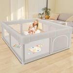 Baby Playpen Baby Playard, Play Pen for Babies and Toddlers with Gate, 50x50 Fence, Sturdy Safety Playpen, Indoor & Outdoor Kids Activity Center
#BabySafetyMonth