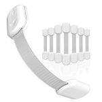 SKYLA HOMES Baby Locks (8-Pack) Child Safety Cabinet Proofing - Safe Quick and Easy 3M Adhesive Cabinet Drawer Door Latches No Screws & Magnets Multi-Purpose for Furniture Kitchen Ovens Toilet Seats#BabySafetyMonth