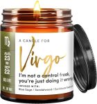 Wax & Wit Virgo Gifts for Women, August September Birthday Gift for Women, Astrology Virgo Zodiac Candle Gifts - 9oz, 50 Hour Burn
#SaunterThroughSeptember