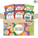 EDUCATIONAL SNACKS – Variety Pack | Nut-Free, All-Natural Educational Snacks for Kids | 6 Different Subjects – 5 Bags Each | 30-Pack for Classrooms, Gifting & Learning on the Go#NationalStatesandCapitalsDay