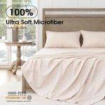 TRAHOO-Printed Bed Sheets - Ultra Soft King Size Sheets Set - Brushed Microfiber Damask Sheets - Deep Pockets up to 16" - Easy Care - Hotel Luxury 4 Piece Pattern Printed Sheets King, Adana