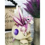 February Birthstone Dragon Egg Statue Blue Sapphire February Gem Dragon Decor